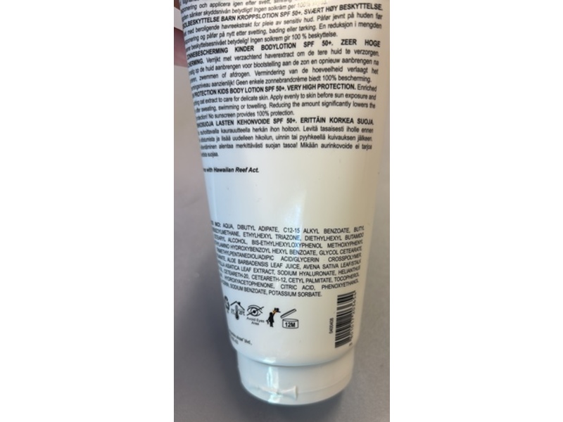 Solene Kids Body Lotion, SPF 50+ Soothing Oat Extract, 6.76 fl oz/200 mL