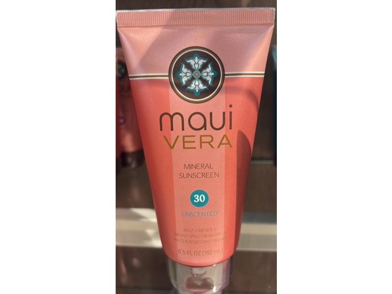 Maui Vera Mineral Sunscreen, SPF 30, Unscented, 6.5 fl oz/192 mL
