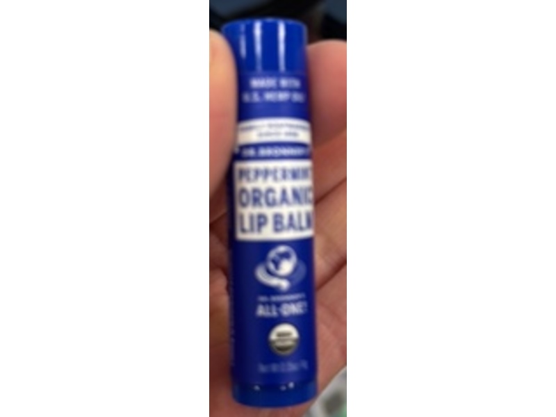 Dr.Bronner's Peppermint Organic Lip Balm, 0.15 oz/4 g