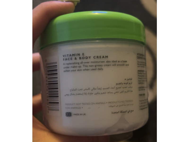 Cyclax Nature Pure Face & Body Cream, Vitamin E, 10.14 fl oz/300 mL