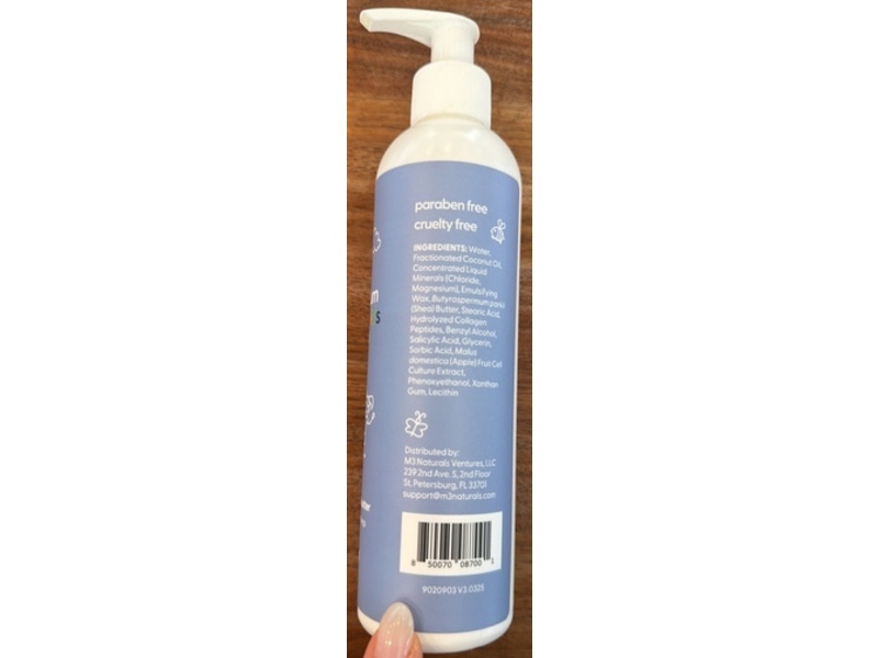 M3 Naturals Kids Magnesium Lotion, Unscented, 8 fl oz/237 mL