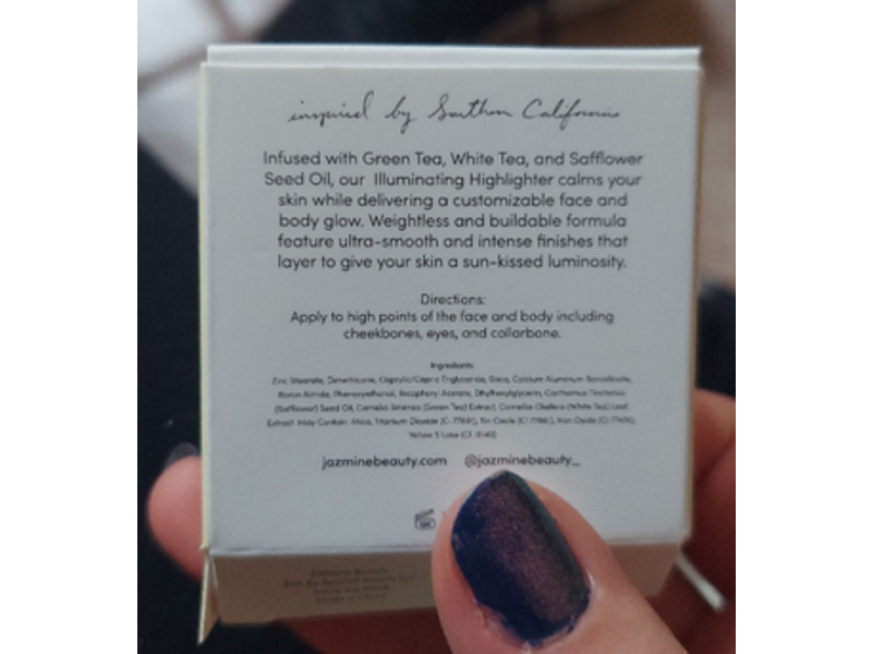 Jazmine Beauty Illuminating Highlighter, Shell Yeah, 0.09 oz/2.5 g