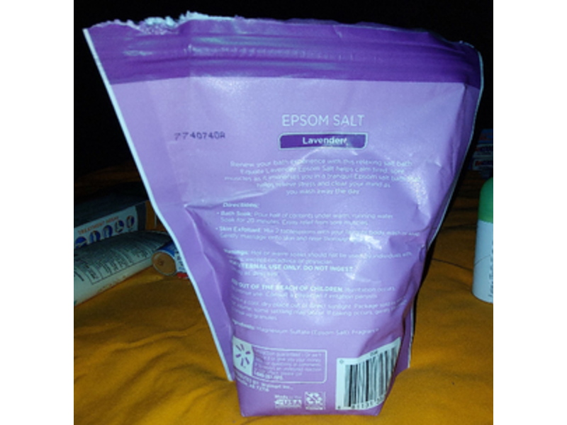 Equate Calming Epsom Salt, Lavender, 16 oz/1 lb