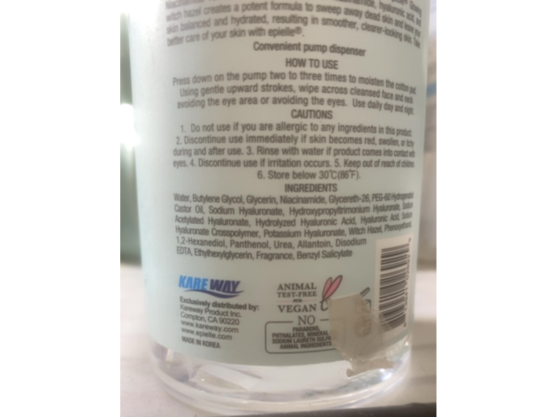 Epielle Glowing Facial Toner, Niacinamide + Hyaluronic Acid, 9.7 fl oz/290 mL