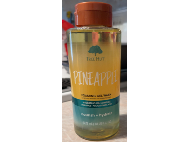 Tree Hut Foaming Gel Wash, Pineapple, 18 fl oz/532 mL