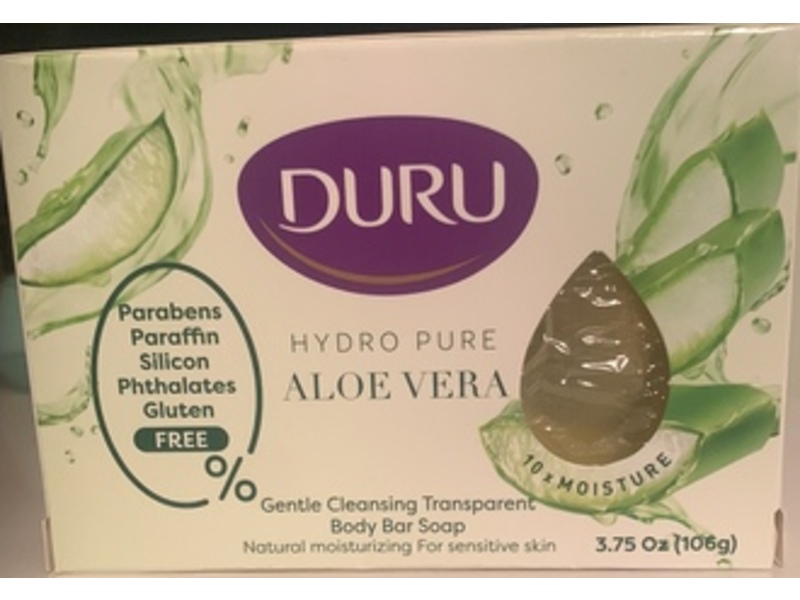 Duru Gentle Cleansing Transparent Body Bar Soap, Aloe Vera, 3.75 fl oz/106 g, Pack Of 9