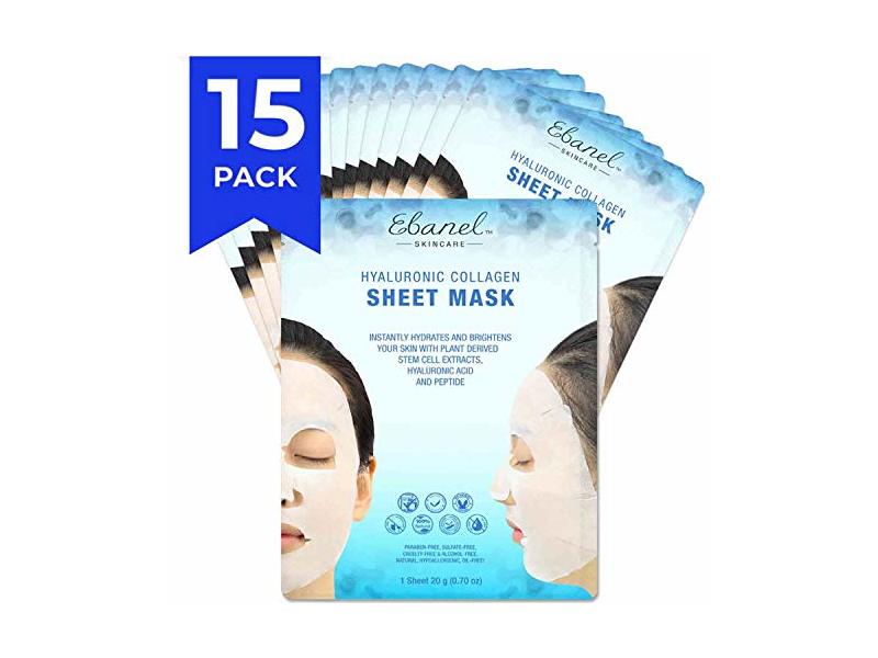 Ebanel Skincare Hyaluronic Collagen Sheet Mask, 0.70 oz/20 g