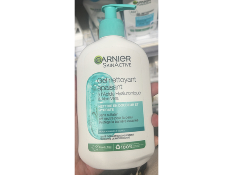 Garnier Soothing Cleansing Gel, Hyaluroni acid& Aloe Vera, 250 mL