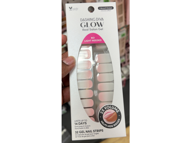 Dashing Diva Glow Gel Nail Strips, Sweet Glaze, 32 Count
