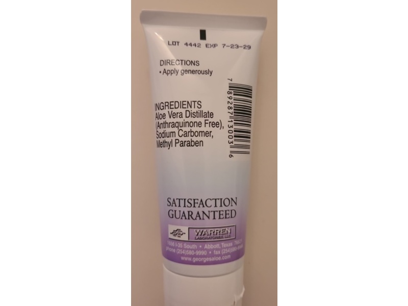 Warren Laboratories George's Gel, Aloe, 3 fl oz/89 mL
