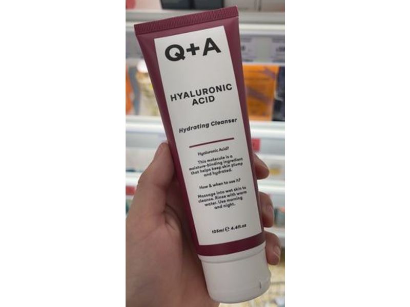 Q+A Hyaluronic Acid Hydrating Cleanser, 4.4 fl oz/135 mL