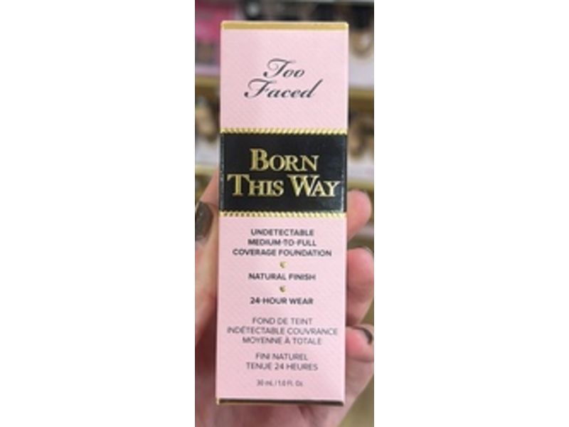 Too Faced Born This Way Natural Finish Medium-To-Full Coverage Foundation, 14 Warm Beige, 1 fl oz/30 mL