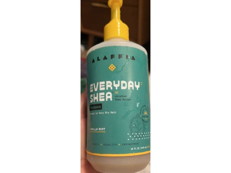 Alaffia Every Day Shea Shampoo, Vanilla Mint, 16 fl oz/476 mL