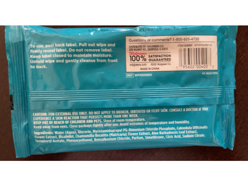 Walgreens Cleansing Wipes, Fresh Floral Scent, Aloe & Chamomile, Alcohol Free, 16 Counts