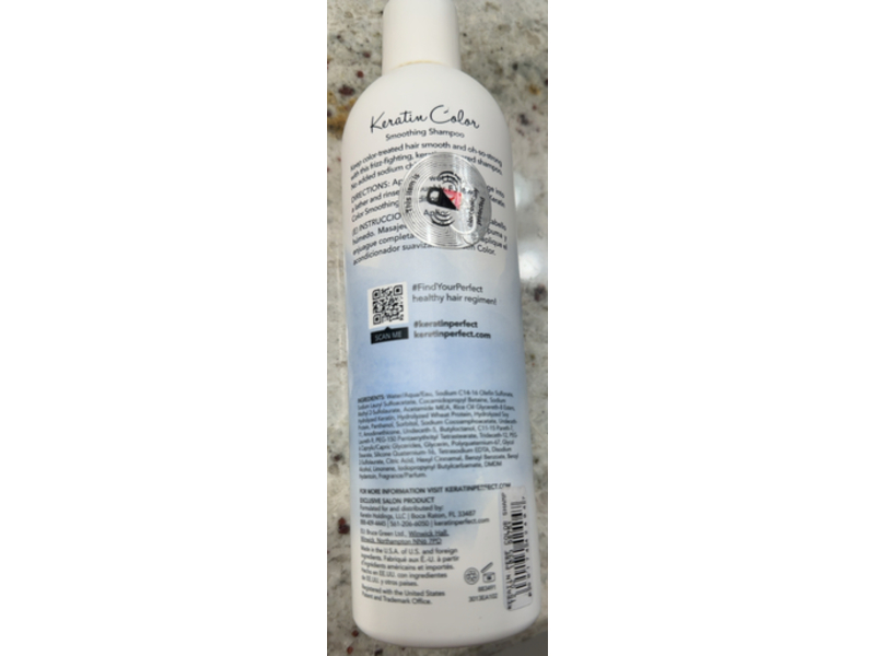 Keratin Perfect Keratin Color Smoothing Shampoo, 12 fl oz/354 mL
