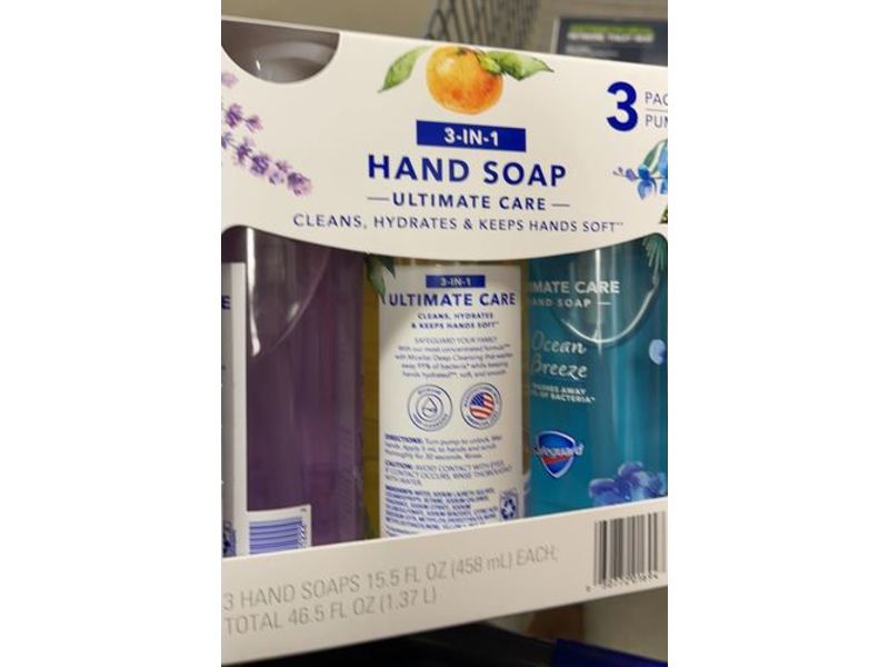 Safeguard Ultimate Care Hand Washes, Citrus Scent, Lavender Scent, Ocean Breeze, 15.5 fl oz/458 mL