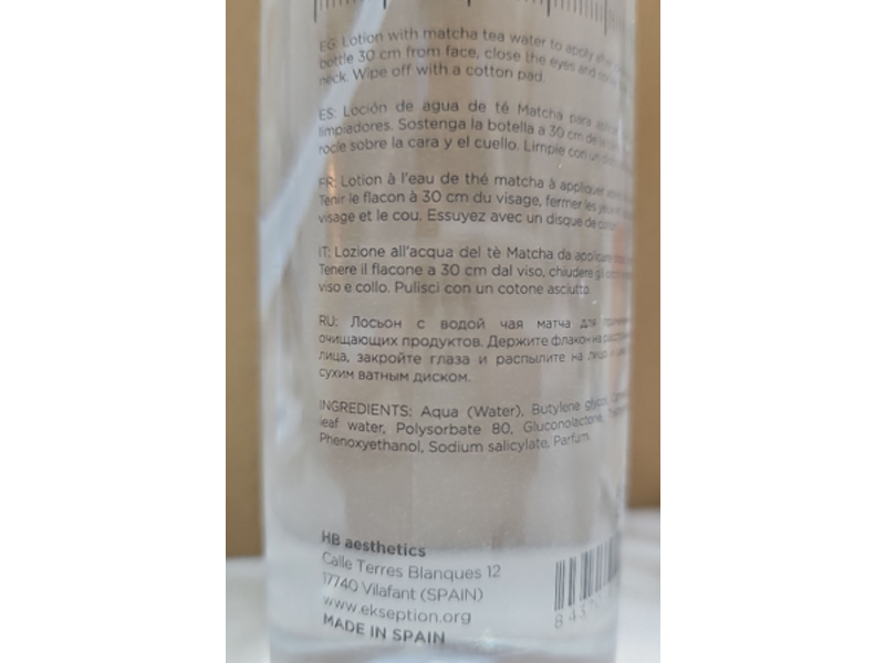 Ekseption Mist, Matcha Tea, 13.5 fl oz/400 mL