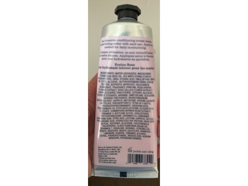 Crabtree & Evelyn Ultra-Moisturising Hand Therapy, Evelyn Rose, 3.5 oz/100 g