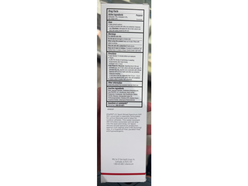 EltaMD UV Sport Body Sunscreen, SPF 50+, 8 oz/226 g