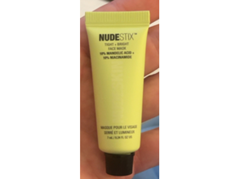 Nudestix Tight + Bright Face Mask, Mandelic Acid & Niacinamide, 0.24 fl oz/7 mL