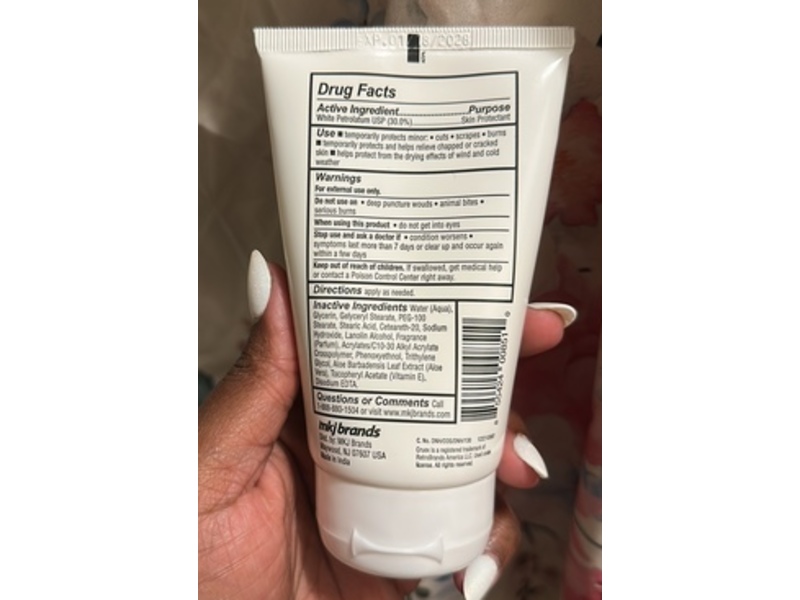 Cruex Creamy Petroleum Jelly, Aloe + Vitamin E, 4 oz/113 g