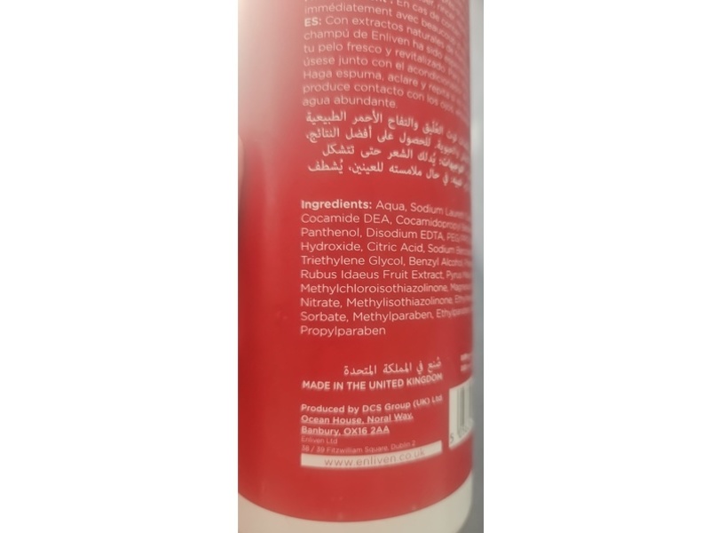 Enliven Fruits Shampoo, Raspberry & Red Apple, 17.6 fl oz/500 mL