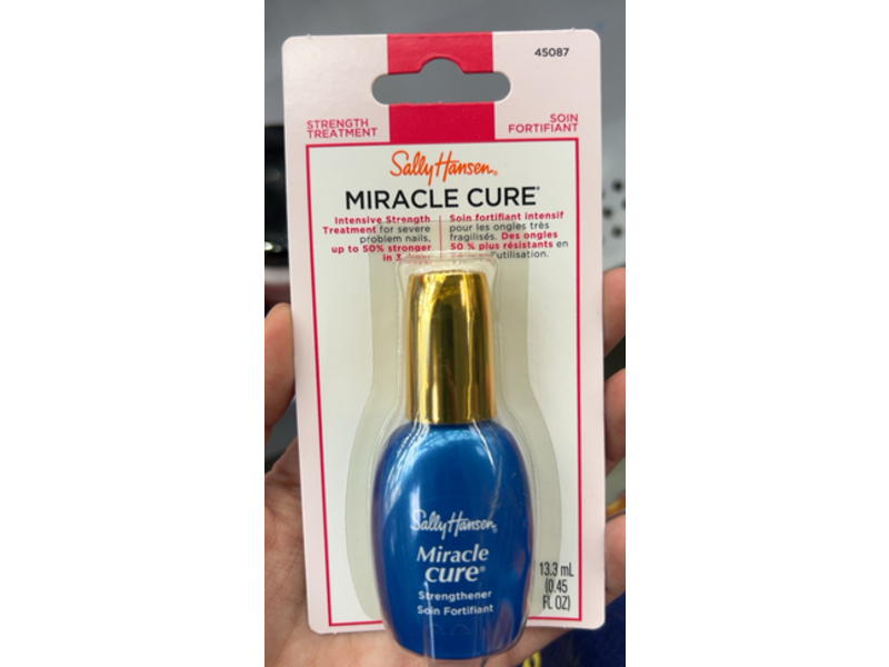 Sally Hansen Miracle Cure Strengthener Nail Treatment, 0.45 fl oz/13.3 mL, Pack of 2