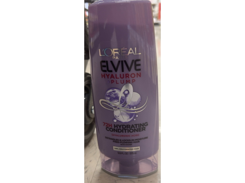 L'Oreal Paris Elvive Hyaluron Plump Conditioner, Hyaluronic Acid, 12.6 fl oz/375 mL