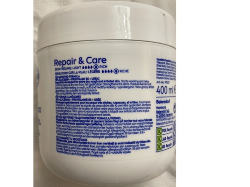 Nivea Repair & Care Cream, 400 mL