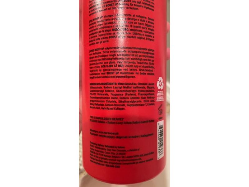 Sexy Hair Big Boost Up Volumizing Shampoo With Collagen, 33.8 fl oz/1000 ml