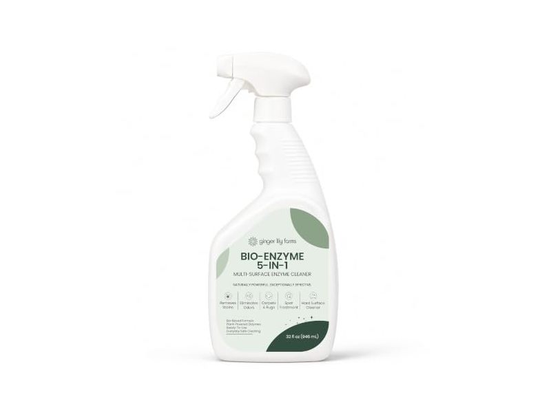 Ginger Lily Farms Bio Enzyme 5-In-1 Multi-Surface Cleaner, 32 oz/945 mL