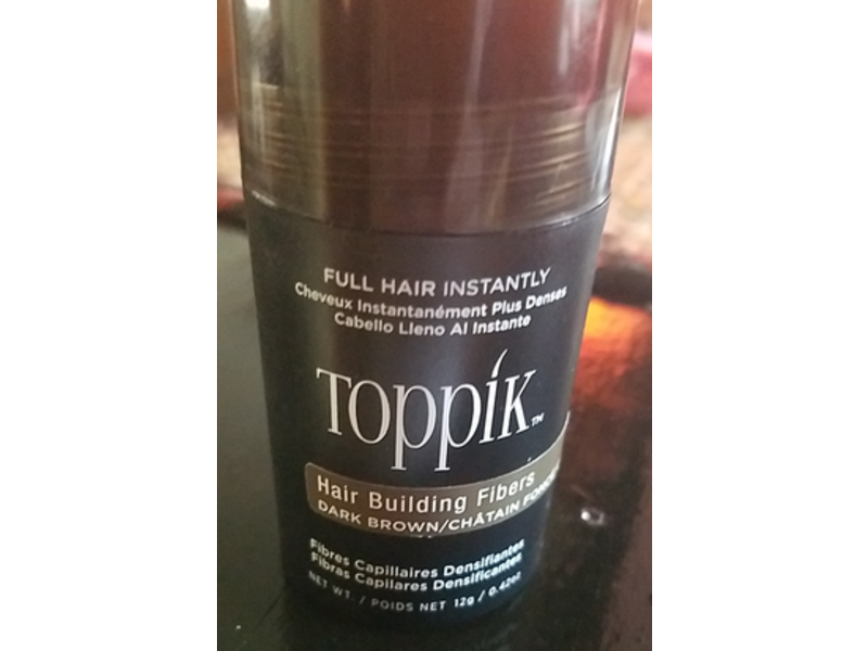 Toppik Hair Building Fibers, Dark Brown, 0.42 oz/12 g