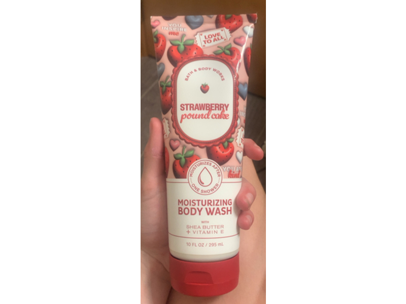 Bath & Body Works Moisturizing Body Wash, Strawberry Pound Cake, Shea Butter + Vitamin E, 10 fl oz/295 mL