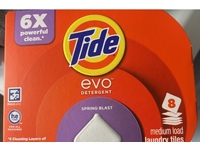 Tide Evo Detergent Laundry Tiles, Spring Blast, 8 Loads - thumbnail 2