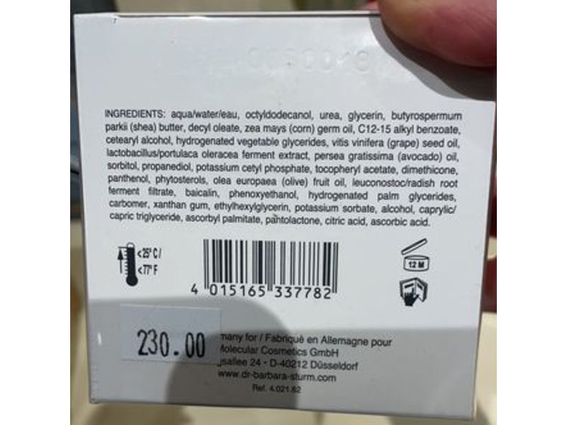 Dr. Barbara Sturm Face Cream Rich, 1.69 fl oz/50 mL