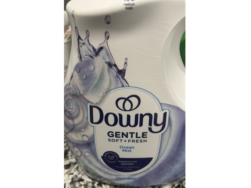 Downy Gentle Soft + Fresh Liquid Fabric Softener, Ocean Mist, 138 Loads, 93 fl oz/2.76 L
