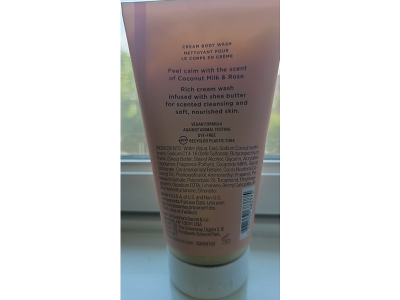 Victoria's Secret Cream Body Wash, Coconut Milk & Rose, 8 fl oz/236 mL