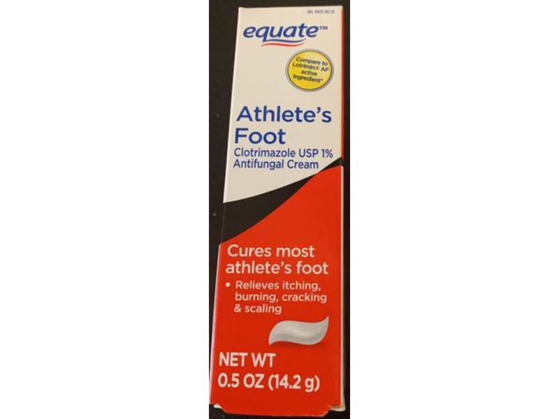 Equate Athlete's Foot Antifungal Cream, Clotrimazole Usp 1%, 0.5 oz/4.2 g