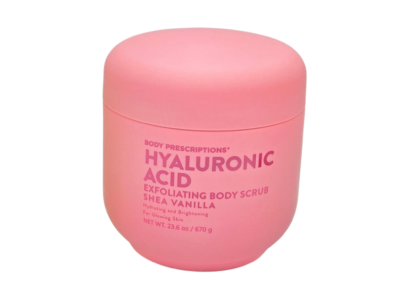 Body Prescriptions Hyaluronic Acid Exfoliating Body Scrub, Shea Vanilla, 23.6 oz/670 g