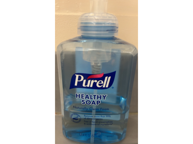 Purell Healthy Soap Naturally Clean Foam, 17.4 fl oz/515 mL, Pack Of 4