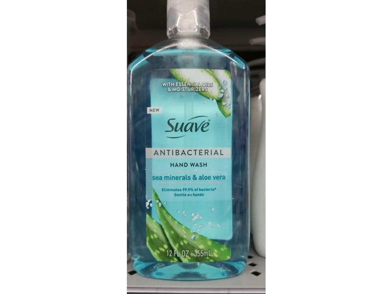 Suave Antibacterial Hand Wash, Sea Minerals & Aloe Vera, 12 fl oz/355 mL