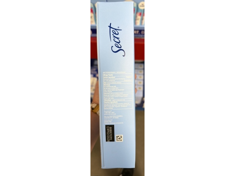Secret Invisible Solid Antiperspirant, Powder Fresh, 2.4 oz/68 g, Pack Of 5