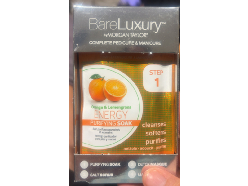 Morgan Taylor BareLuxury Complete Pedicure & Manicure Hand and Foot Scrub, Orange & Lemongrass