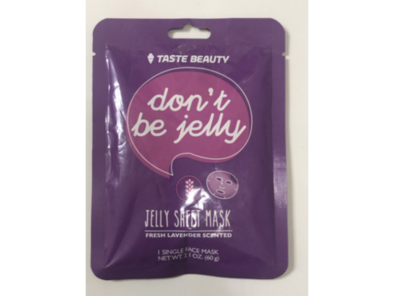 Taste Beauty Jelly Sheet Mask, Fresh Lavender Scented, 2.1 oz/ 60 g