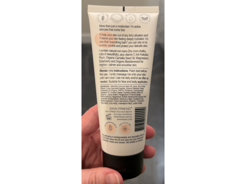 Skin Friend Wonder Zinc Healthy Glow Barrier Cream, 3.4 fl oz/100 mL