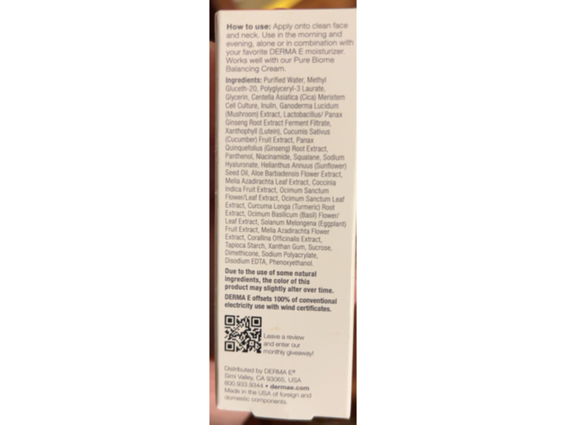 Derma.E Pure Biome Balancing Serum, 1 fl oz/30 mL