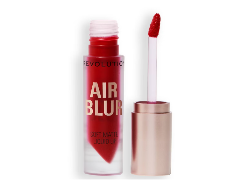 Revolution Air Blur Soft Matte Liquid Lipstick, Fiery, 0.11 fl oz/3.5 mL