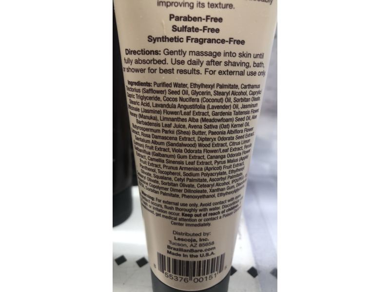 Brazilian Bare Post-shave Melted Body Butter, 4 fl oz/118 mL