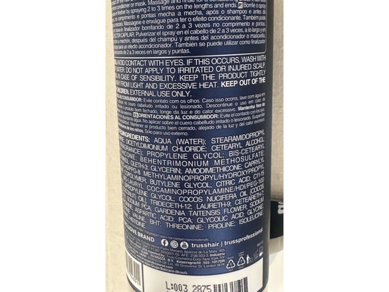 Truss Professional Hair Reconstructor, Deluxe Prime, 8.7 fl oz/260 mL