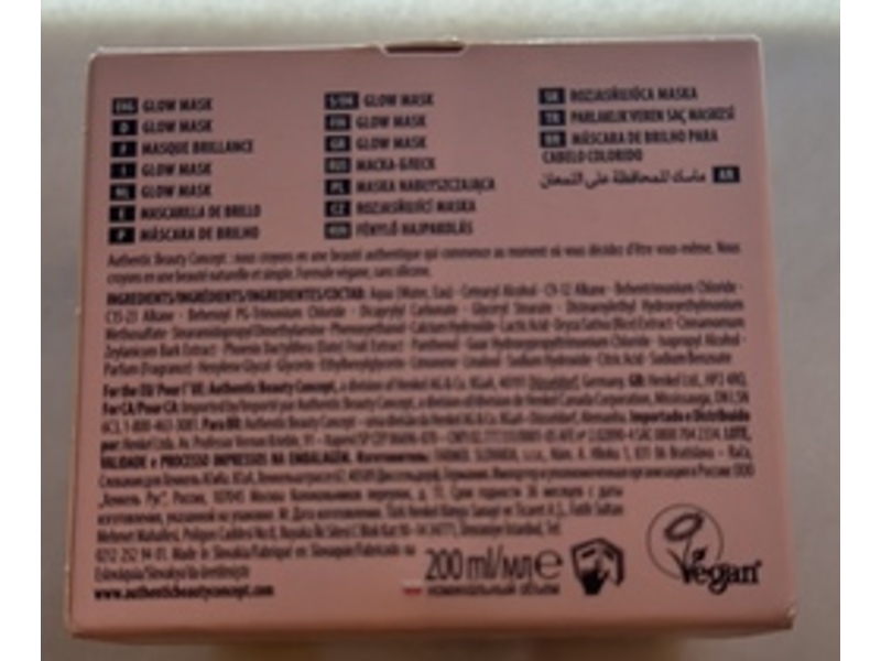 Authentic Beauty Concept Glow Mask, 6.7 fl oz/200 mL